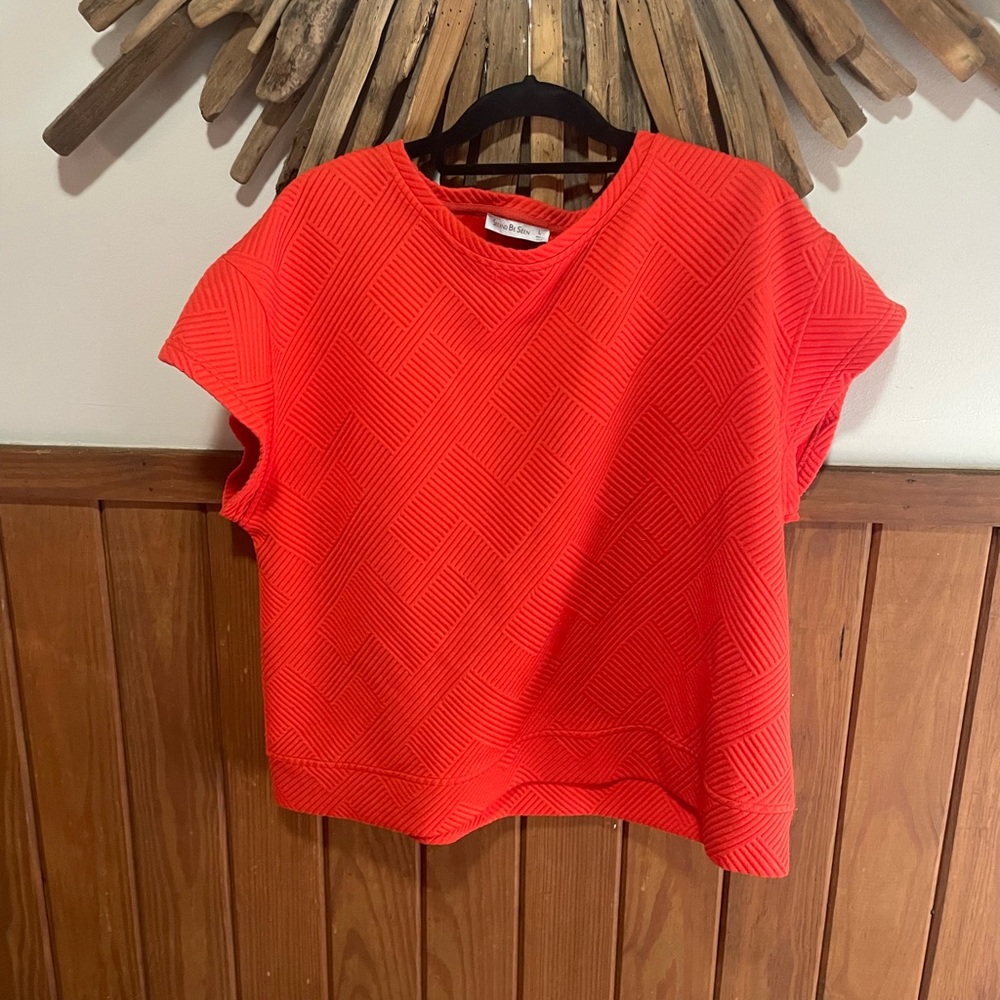 Orange See and Be Seen top